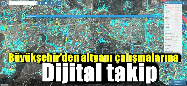 Büyükşehir’den altyapı çalışmalarına dijital takip