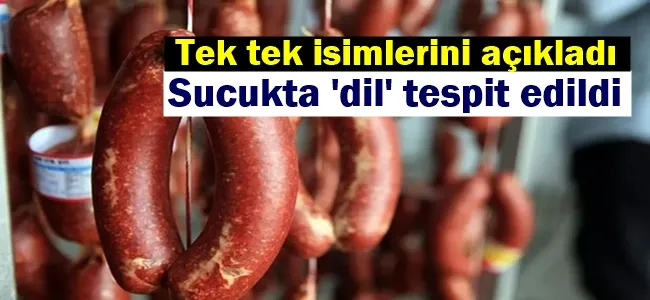 Tek tek isimlerini açıkladı: Sucukta 