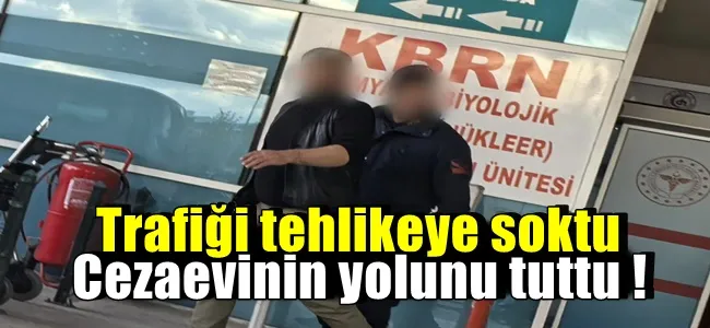 Trafiği tehlikeye sokan şahıs tutuklandı !