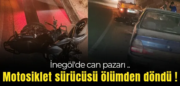 Kontrolünü kaybetti karşı şeritten gelen otomobile çarptı 