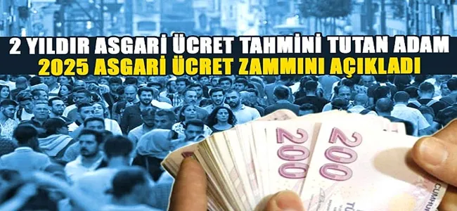 2025 yılı asgari ücret zammı için flaş tahmin !