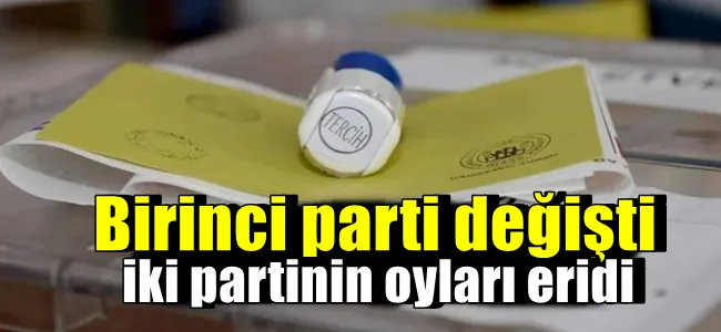 Birinci parti değişti, iki partinin oyları eridi