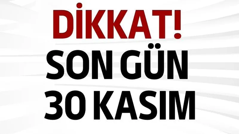 İnegöllüler dikkat! Son tarih 30 Kasım...