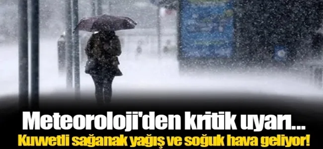 Soğuk hava ve kuvvetli yağışlar geliyor