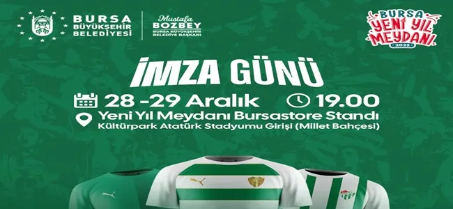 Bursa Yeni Yıl Meydanı’nda Bursaspor imza günü