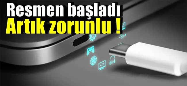 USB-C artık zorunlu oldu !