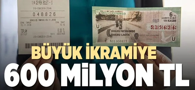 600 Milyon TL’lik Yılbaşı İkramiyesi Sahibini Bekliyor!