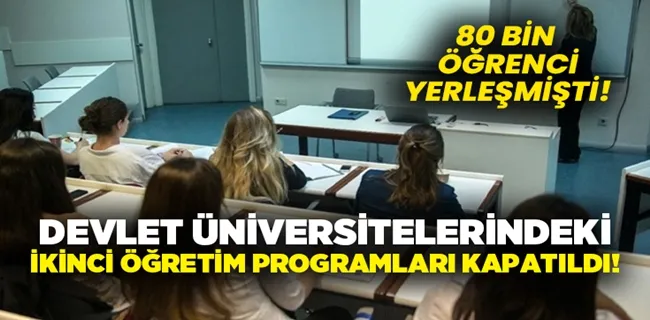 İkinci öğretim programları sona erdi!