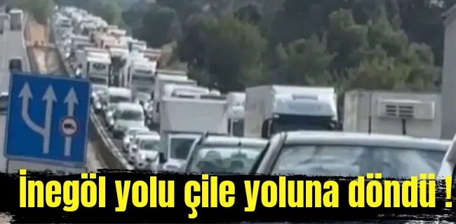 İnegöl yolu çile yolu oldu !