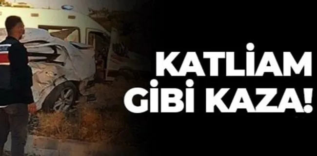 Katliam gibi kaza 3 kişi öldü 4 kişi yaralandı !