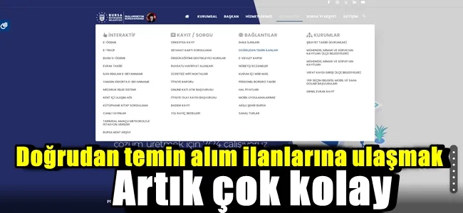 Doğrudan temin alım ilanlarına ulaşmak artık çok kolay