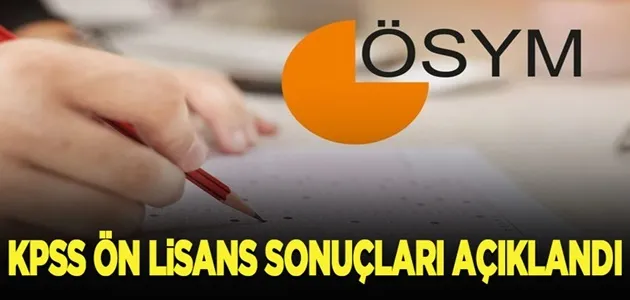 KPSS ön lisans sonuçları açıklandı! | TIKLA ÖĞREN