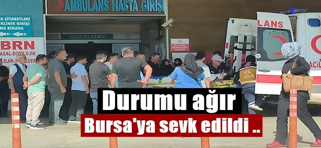 Yenice Köprülü Kavşağında korkutan kaza !