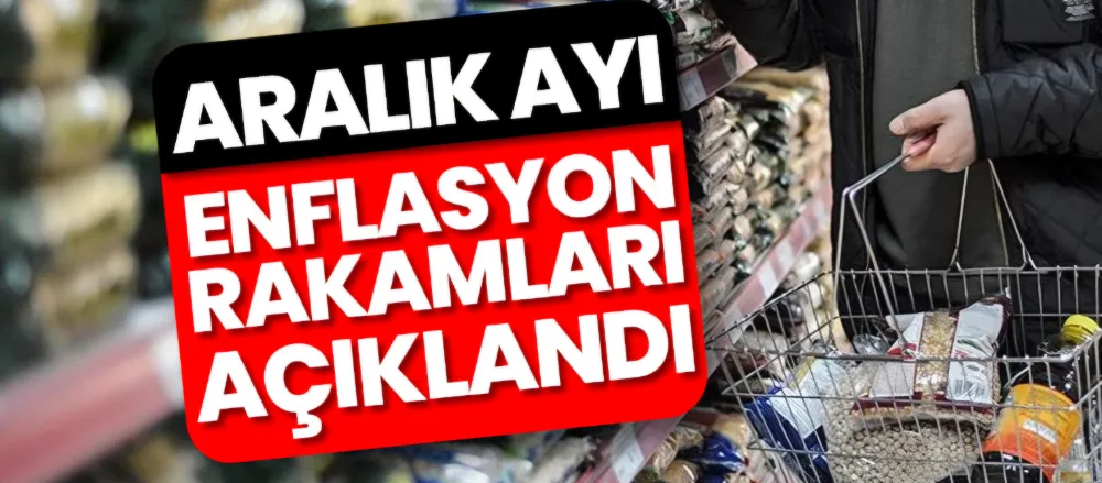 Aralık ayı enflasyon rakamları açıklandı 