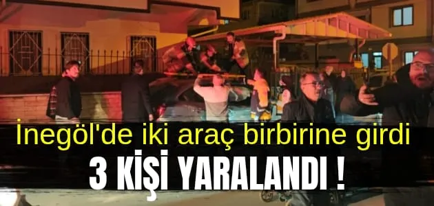 İnegöl’de Trafik Kazası: 3 Yaralı