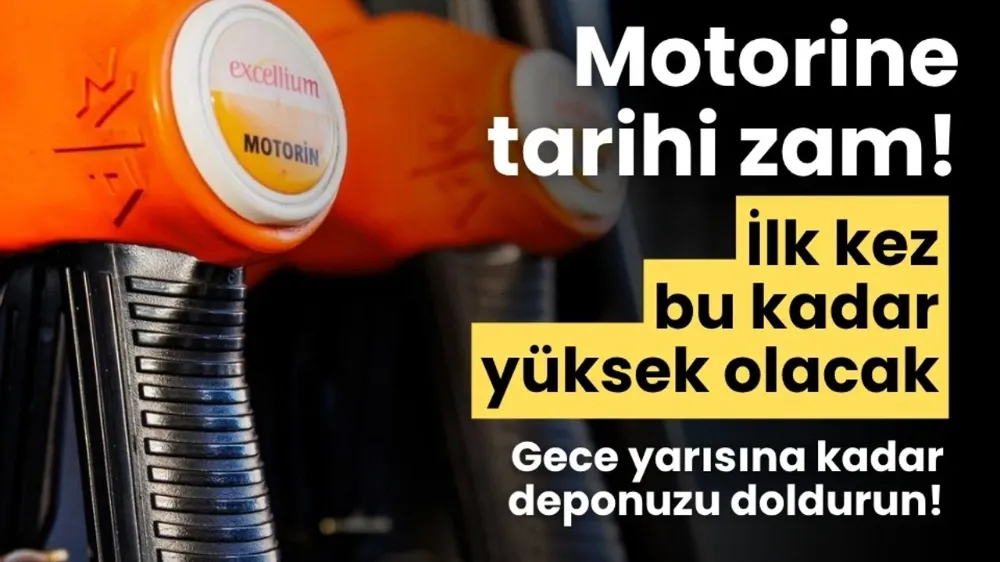 Motorine tarihi zam bu gece!