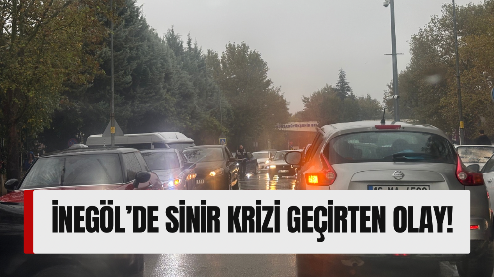 İnegöl’de sinir krizi geçirten trafik! Geç müdahale trafiği karıştırdı!