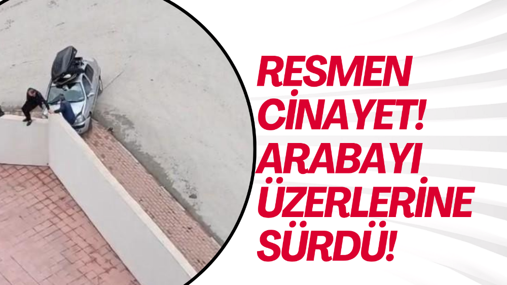 Aracını 3 kişinin üzerine sürdüğü anlar kameraya yansıdı
