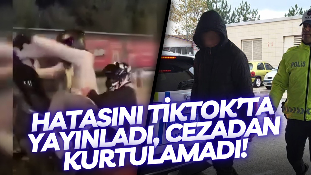 İnegöl’de motosikletli genç trafiği tehlikeye attı: Yolcu yere düştü