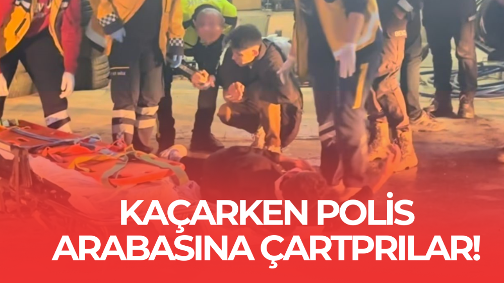 Kaçan sürücü polis aracına çarptı: 2 yaralı