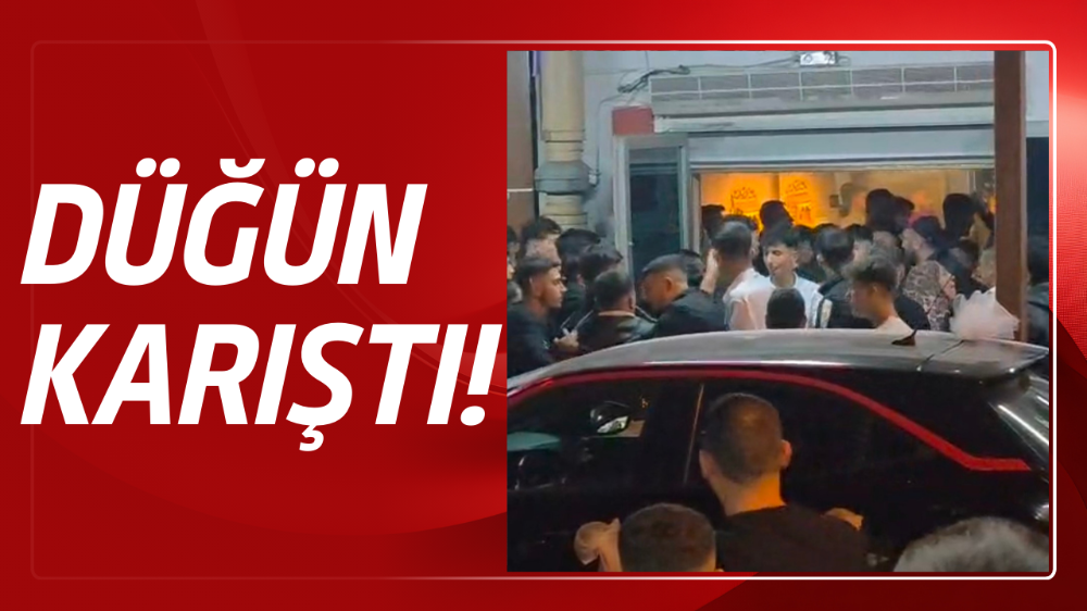 Düğün salonundaki kavga kamerada