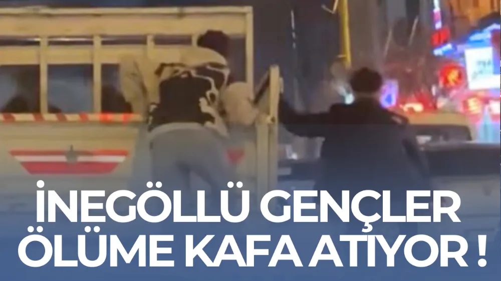 İnegöl’de İki Gencin Tehlikeli Yolculuğu Kamerada