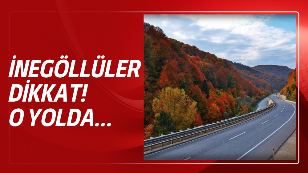 Bursa-İnegöl-Bozüyük yolunda şerit daraltması