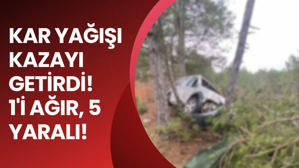 Yoğun kar yağışı kazası! 1