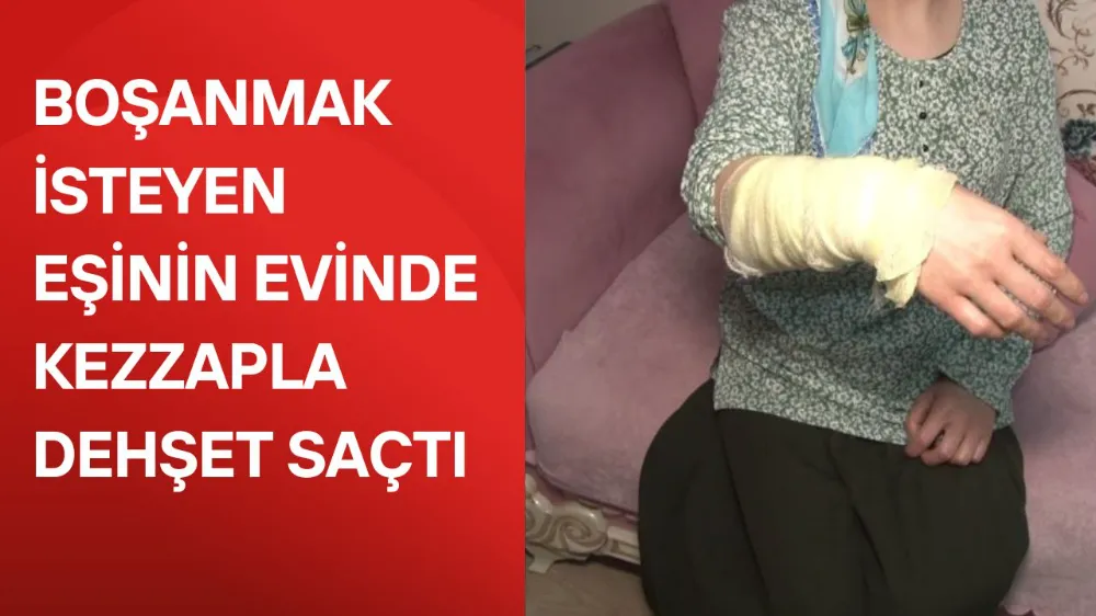 Boşanmak isteyen eşinin evinde kezzapla dehşet saçtı
