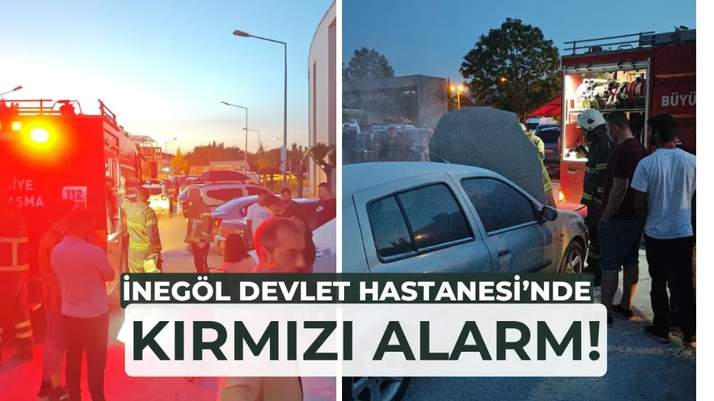 İnegöl Devlet Hastanesi Otoparkında Korkutan Yangın