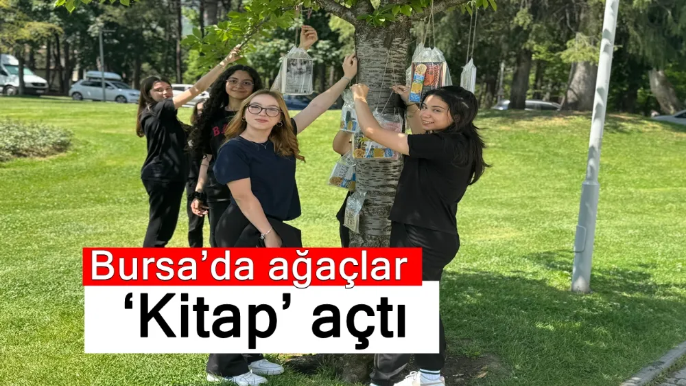 Bursa’da ağaçlar ‘kitap’ açtı