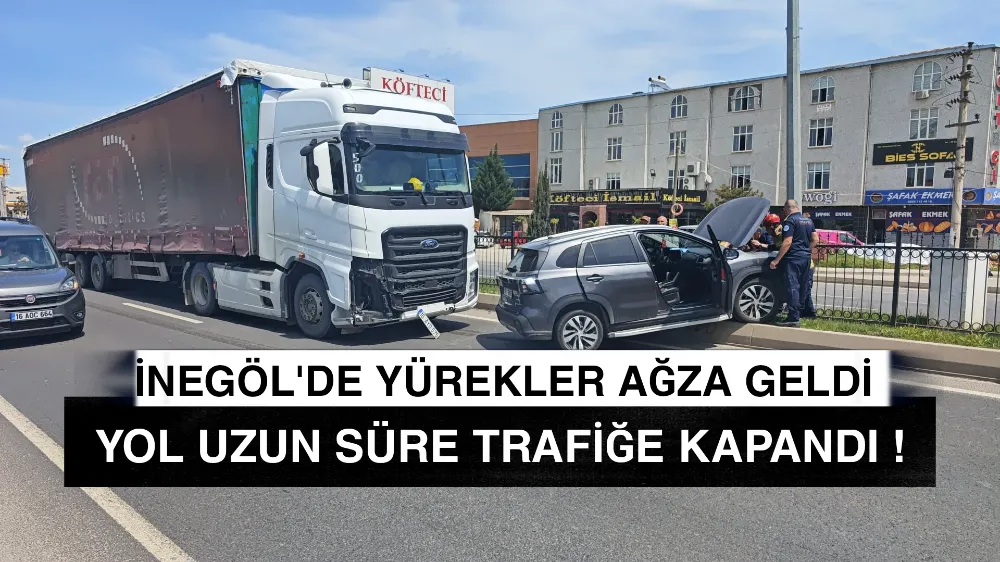 İnegöl girişi karıştı yol kapandı !