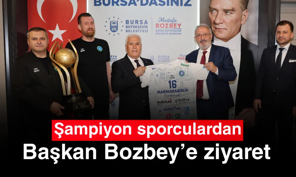 Şampiyon sporculardan Başkan Bozbey’e ziyaret