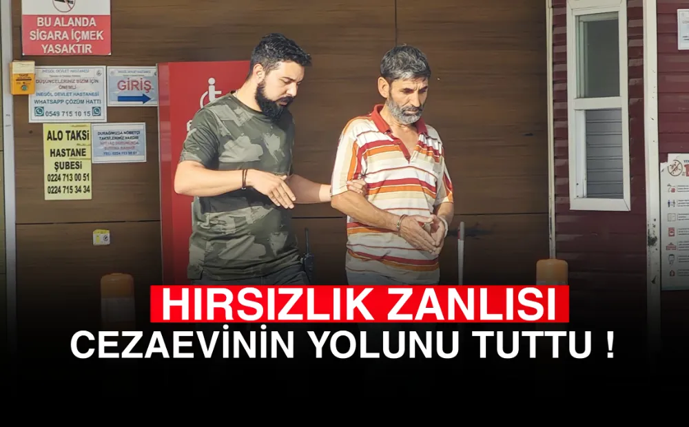 Hırsızlık zanlısı cezaevinin yolunu tuttu !