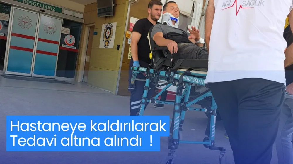 Motosiklet sürücüsü ölümden döndü !