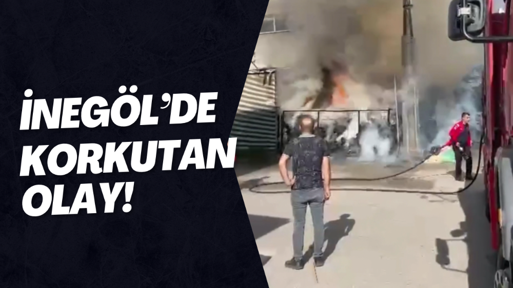 İnegöl’de Mobilya Atölyesinde Yangın Paniği