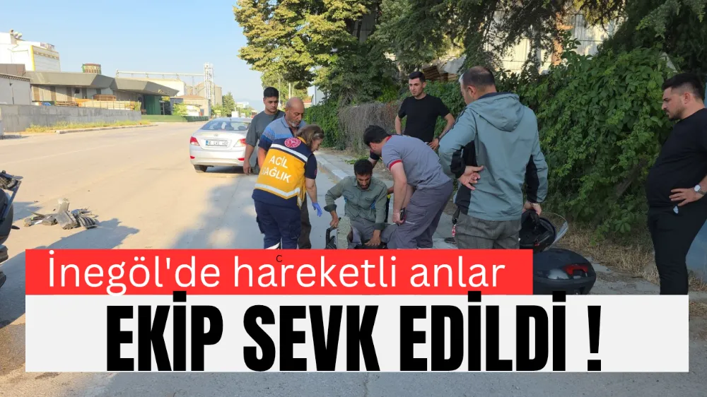 Otomobil ile motosiklet çarpıştı !
