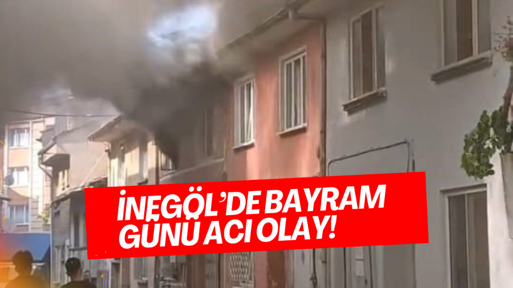 İnegöl’de bir daire alevlere teslim oldu