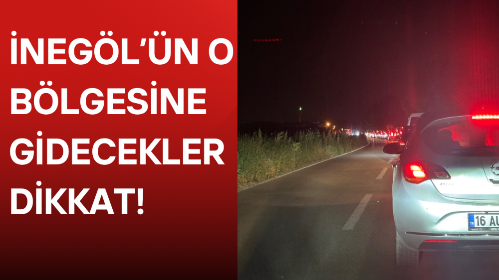 Inegöl’de o bölgeyi kullanacaklar dikkat 