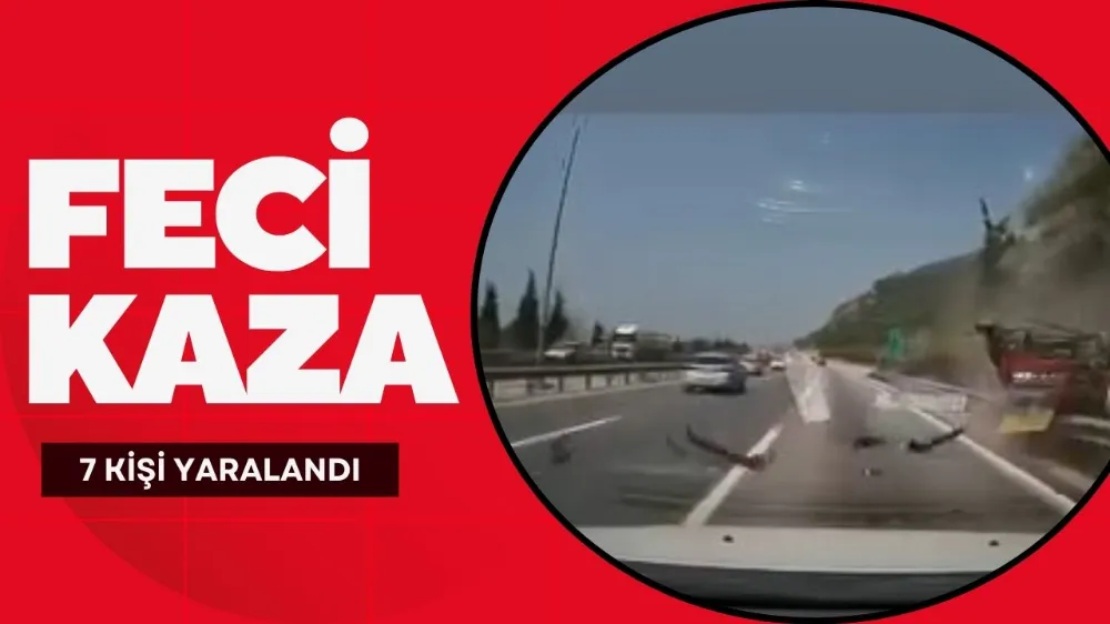 Bariyerlere girip takla attı: 7 yaralı