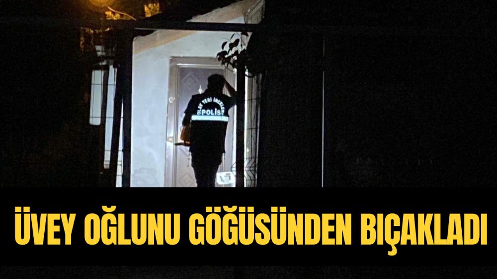 Üvey oğlunu göğsünden bıçakladı