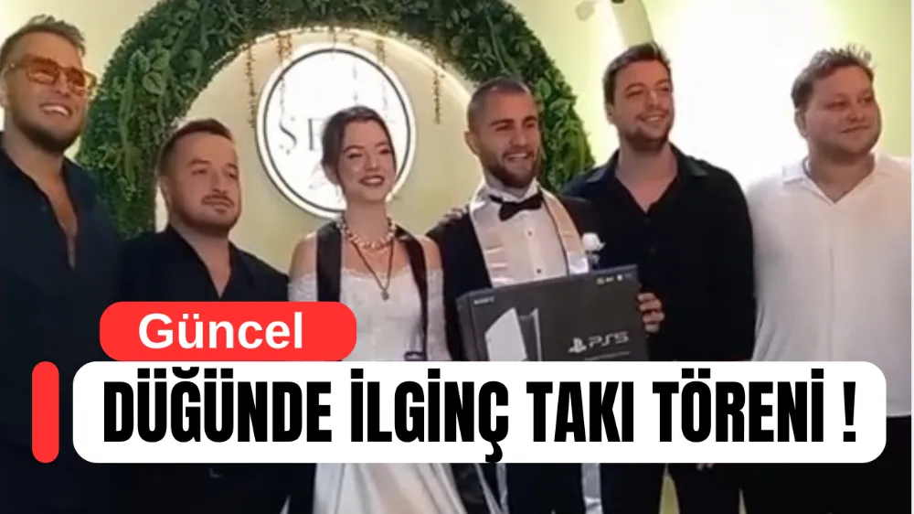 DÜĞÜNDE SIRADIŞI TAKI: DAMAT VE GELİNE PLAYSTATION 5 HEDİYE ETTİLER
