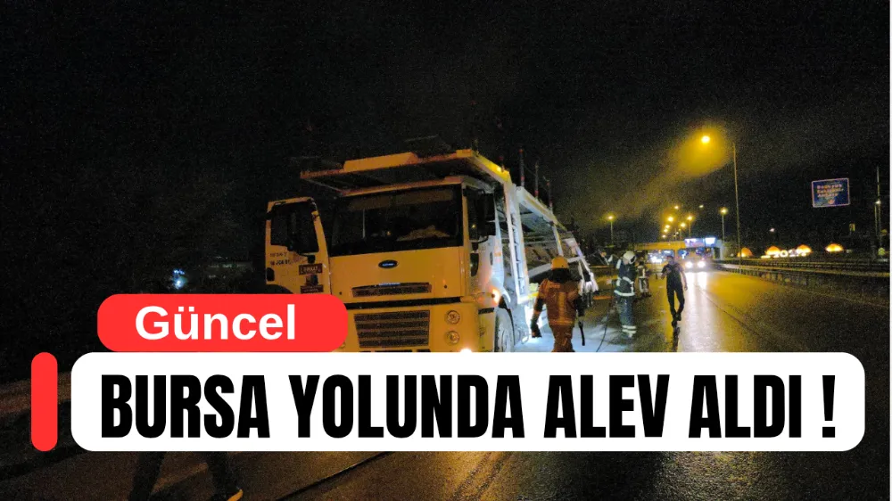 Bursa yolunda tır alev aldı !