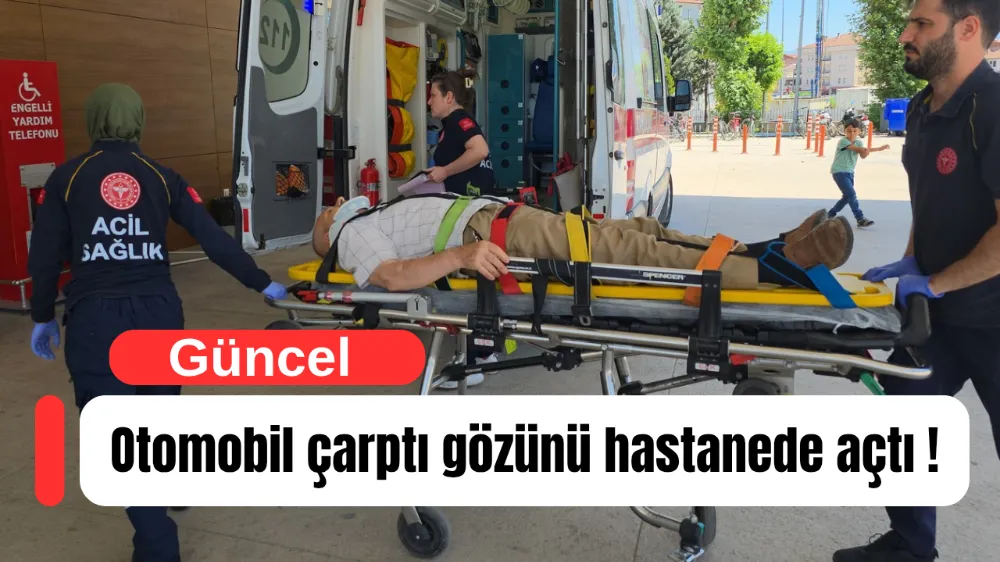 Otomobilin çarptığı bisiklet sürücüsü yaralandı !