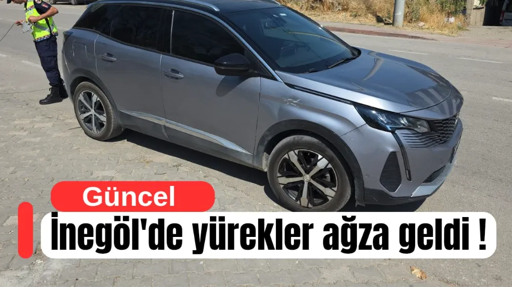 İnegölde yürekleri ağza getiren kaza 