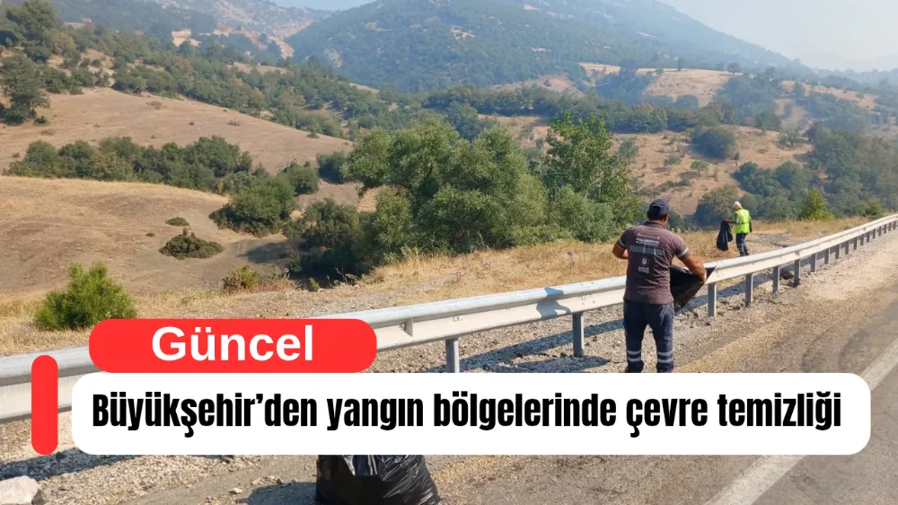 Büyükşehir’den yangın bölgelerinde çevre temizliği