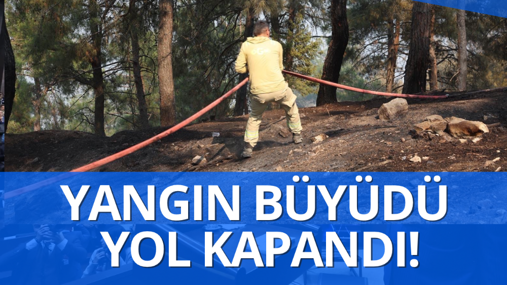 Orhaneli-Harmancık hattında orman yangını devam ediyor: Yol ulaşıma kapandı