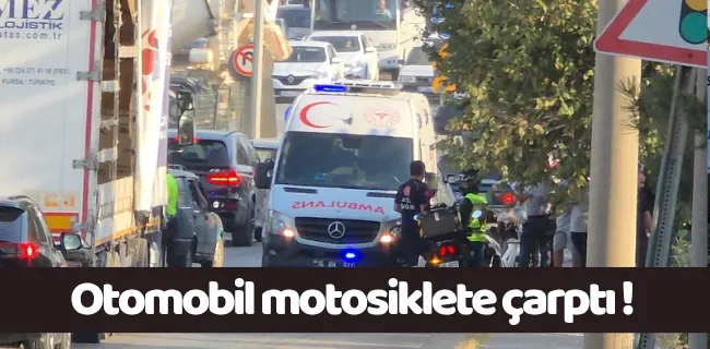 Alanyurt yolunda otomobil motosiklete çarptı !