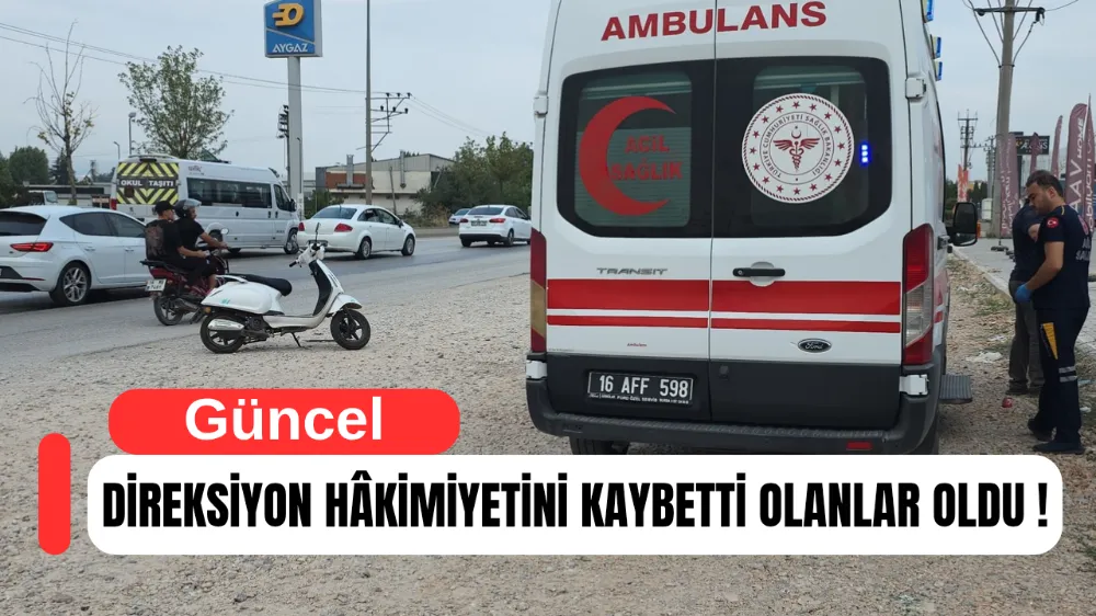 Kullandığı motosikletin direksiyon hakimiyetini kaybetti olanlar oldu !