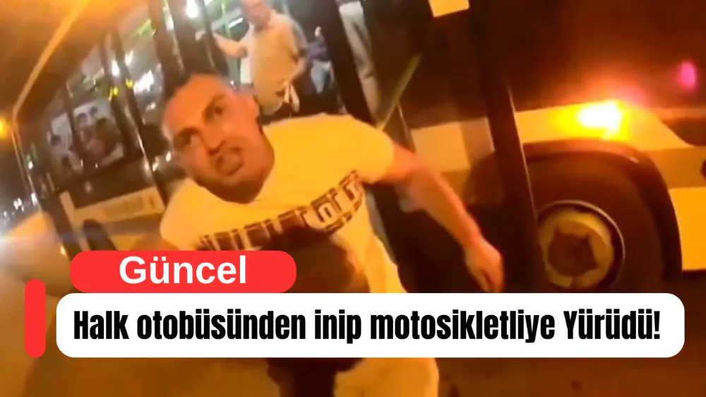 İnegöl’de Halk Otobüsü Şoföründen Motosikletliye Saldırı Girişimi